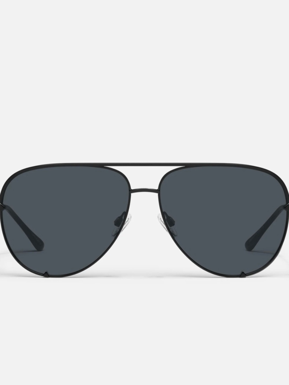 QUAY polarized High Key Mini (Black Aviator) Sunglasses